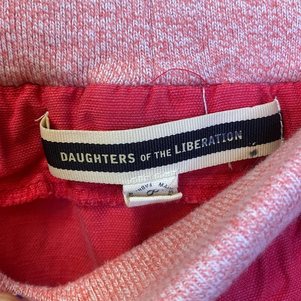 Anthropologie Daughters Of The Liberation Pink 100% Cotton Skirt Size 8 - Picture 9 of 10